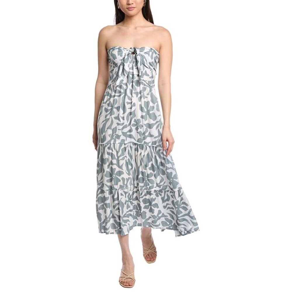 Tiare Hawaii Womens  Lei Maxi Dress, Grey